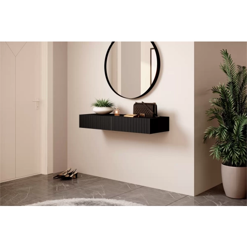 Konsola / toaletka Nicole 100 cm wisząca - czarny mat